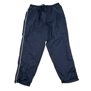 Vintage 90s GAP Nylon Track Pants XL Y2K Swishy Baggy Streetwear Navy